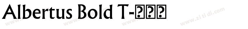 Albertus Bold T字体转换